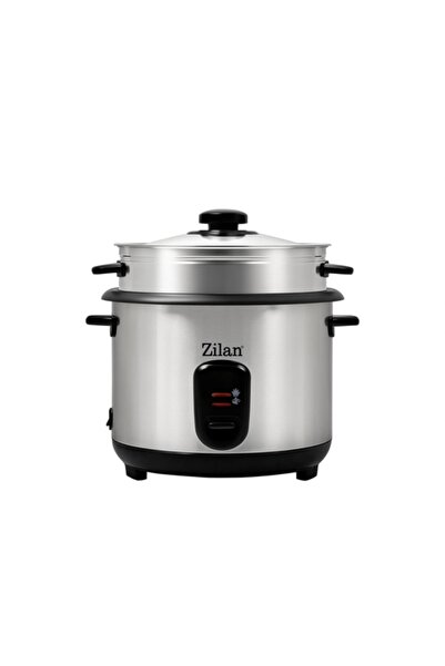 Zilan ZLN 9570 2-in-1 Rice Cooker and Steamer, 500W, 1.5L, Stainless Steel