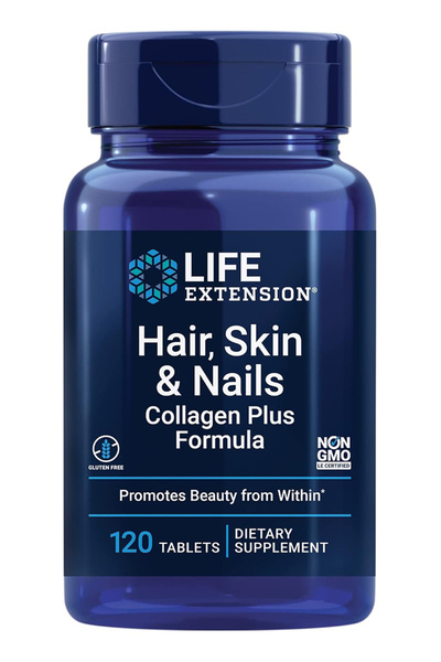 Life Extension الشعر والبشرة والأظافر - كولاجين بلس، 120 قرصًا