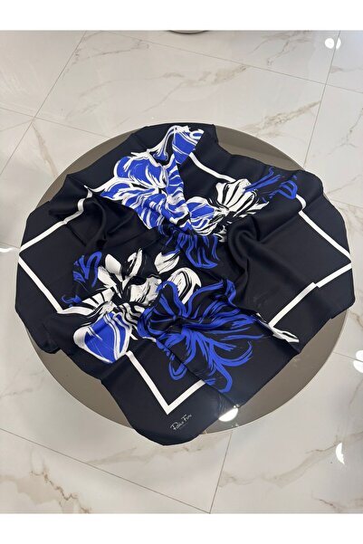 PAPLİO FERRE Eșarfă exclusivă din mătase Tivil pentru femei SAX 90 x 90