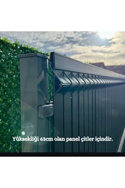 dekorafence Bahçe Gizleme Serisi Panel Tel Çit Kaplama Düz Model
