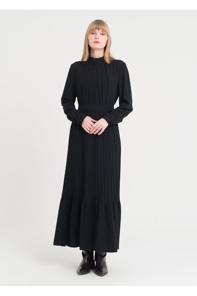 Armağan Degaje Yaka Piliseli Elbise