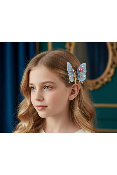 Shiklik Κομψό μοντέλο φουρκέτας με κινούμενη πεταλούδα από πέτρα και μαργαριτ...