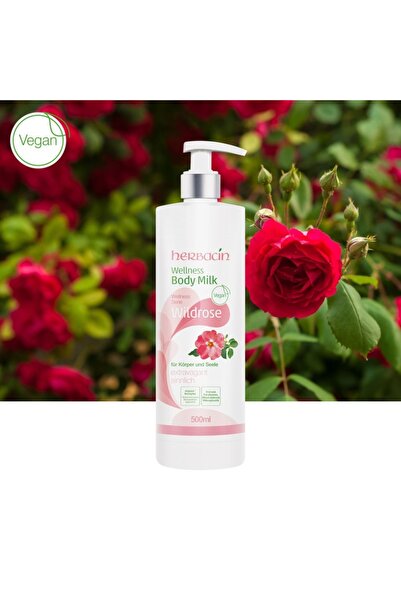 Herbacin Lapte pentru corp cu trandafir salbatic, Herbacin, 500 ml