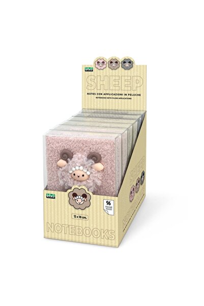 Lebez Notebook Oite/Sheep 3D, cu cutie, 96 de pagini, 13 x 18 cm (6 buc/displ...