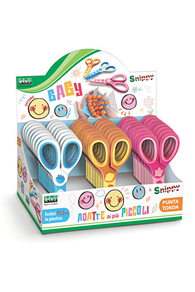 Lebez Foarfeca Baby, 11.5 cm din plastic pentru copii mici (24 buc/display), ...