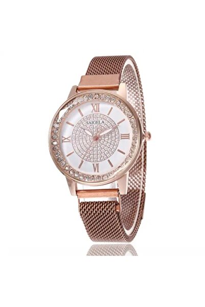 Produse.Top Ceas Dama Elegant roz auriu cu bratara magnetica Collection QUART...