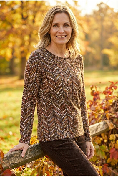 YXL COLLECTION Bluză pentru femei de mărime mare material elastic guler rotun...