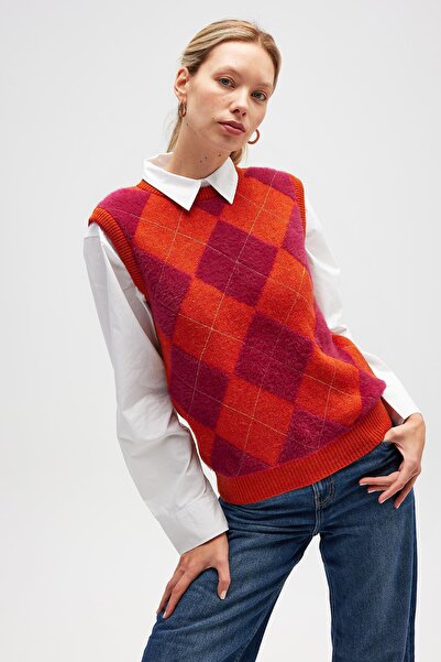 Peraluna Baklava Women's Knitwear - Orange Multi