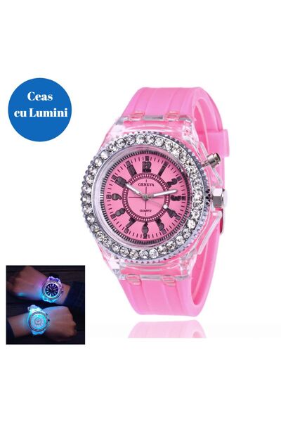 Produse.Top Ceas Dama Roz cu lumini Geneva CDGV015