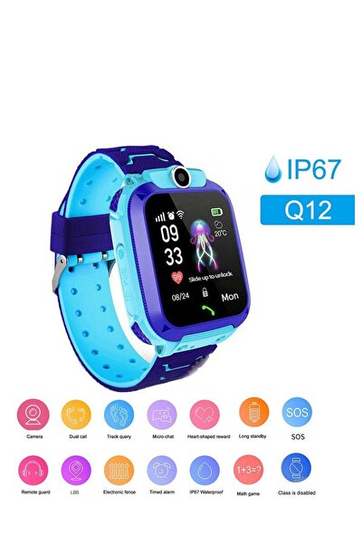 Generic Smart Watch For Kids Student Waterproof Blue