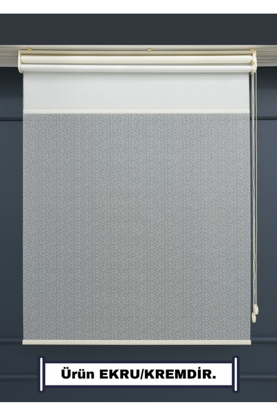ESDEH Çift Mekanizmalı TÜL+STOR Güneşlik Perde - Çiftli Sistem - 2 Perde TEK ÜRÜN!