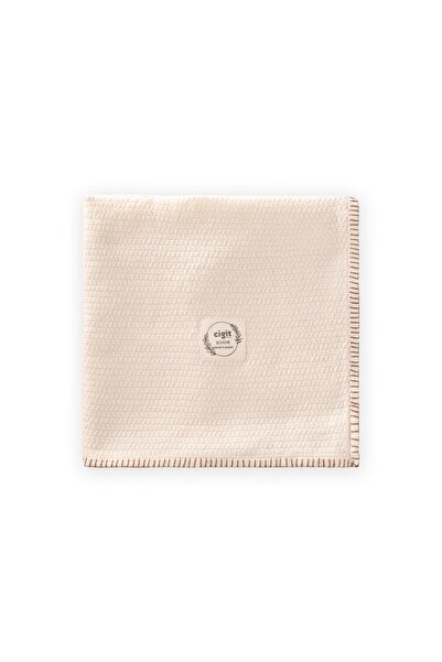 Cigit Shepherd's Stitch Blanket 93X100 cm (+/- 3 cm) Natural
