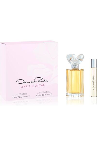 Oscar De La Renta مجموعة اسبريت دو اوسكار للنساء، او دي بارفان، 100 مل + او دي بارفان 15 مل