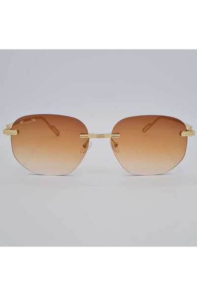 Produse.Top Ochelari de soare, barbatesti, aurii, cu lentila maro Matteo Ferari, + toc si laveta GRATIS UV400 O