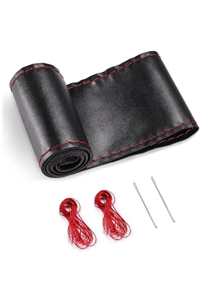 Sarphia Store Husă volan din piele, magazin universal, set cu ac și ață, negr...