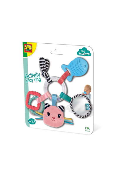 SES Creative Baby sensory toy - Katy cat activity ring