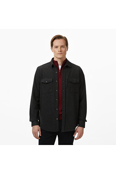 Nautica Erkek Siyah Classic Fit Gömlek