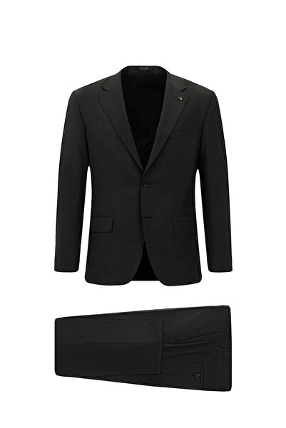 Abdullah Kiğılı Relaxed Fit Comfortable Cut Wool Classic Patterned Suit