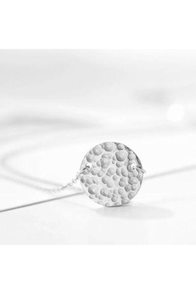 Produse.Top Colier argintiu cu pandativ rotund 13mm COL113