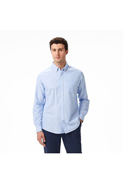 Nautica Erkek Mavi Classic Fit Gömlek