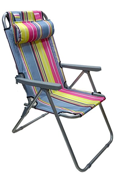 Generic كرسي تخييم قابل للطي شديد التحمل من Go To Camps مع مسند رأس قابل للتع...