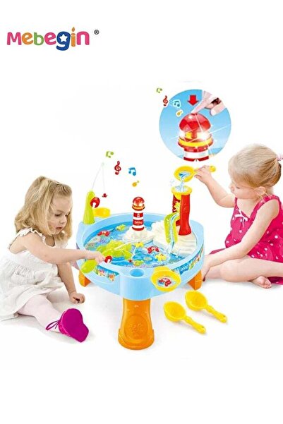 Generic Meibijin 24-Piece 3-in-1 Magnetic Table Fishing Game with Light & Music, 40×30×28 cm