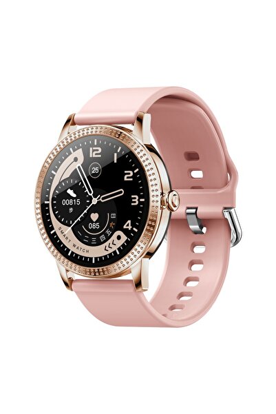 Produse.Top Ceas Smartwatch SUPER PREMIUM cu ecran color ritm cardiac si presiune arteriala Roz Karen SWCF18Pro