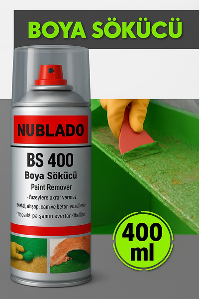 NUBLADO Boya Cila Vernik Sökücü Hızlı Etkili Temizleyici Kaldırıcı Ahşap Meta...