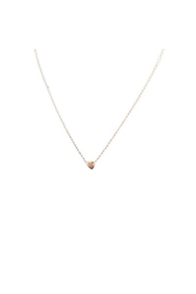 Produse.Top Colier dama auriu placat cu aur roz de 14 k si pandativ inima COL116