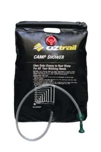 Companion دش شمسي محمول من بايونير - سعة 20 لترًا - معدات تخييم خارجية - أسود