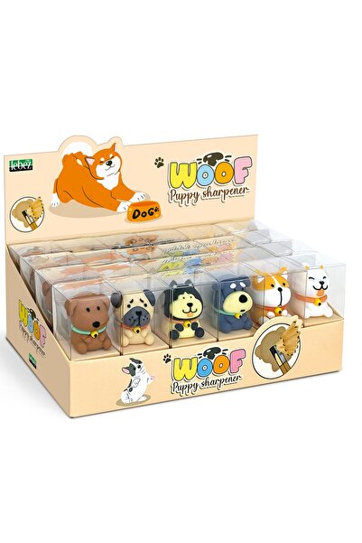 Lebez Pencil sharpener with one hole, Puppy Woof (24 pcs/display), children a...
