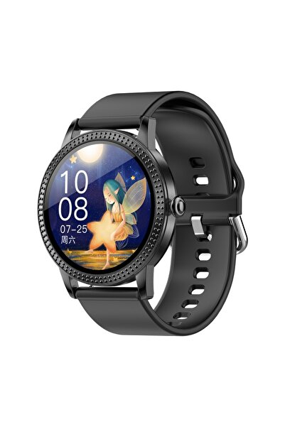 Produse.Top Ceas Smartwatch SUPER PREMIUM Unisex cu ecran color ritm cardiac si presiune arteriala Negru Karen S