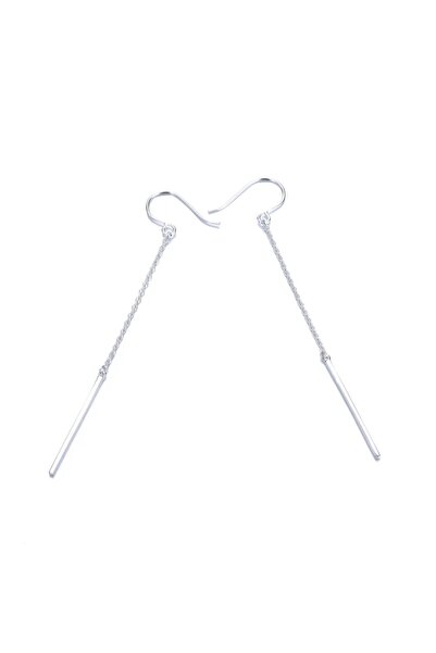 Produse.Top Cercei fashion din otel inoxidabil argintiu cu lantisor CW78