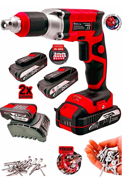 Saatistan Hızlı Şarjlı Metal Otomatik Alçıpan Vidalama Çift Akülü