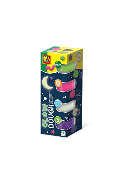 SES Creative Plastilina colorata vegana Glow Feel Good 4 x 90gr