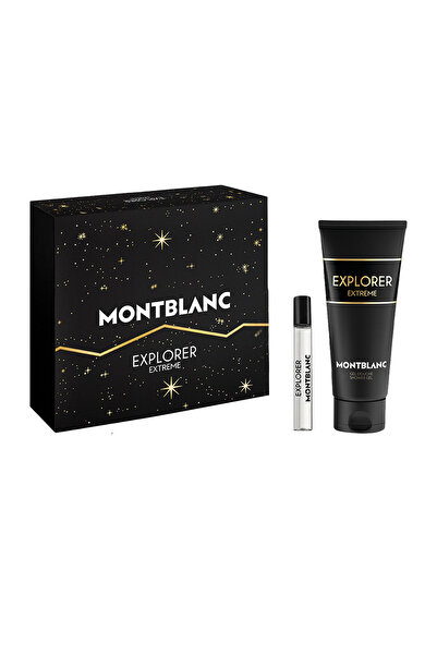 Mont Blanc مجموعة إكسبلورر إكستريم للرجال المصغرة: عطر 7.5 مل + جل استحمام 30 مل