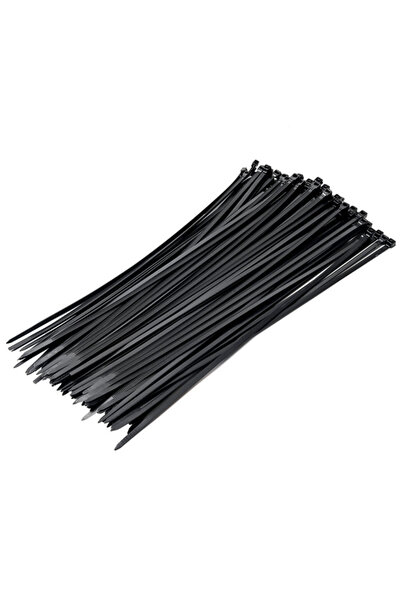 Lawazim أربطة كابلات سوداء بطول 8 بوصات - 100 قطعة، أربطة كابلات نايلون ذاتية...