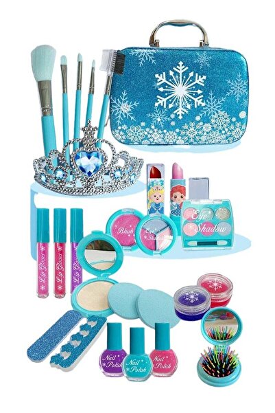 EzzySo Kids 22-Piece Washable Unicorn Makeup Set for Girls with Jewelry Box &...