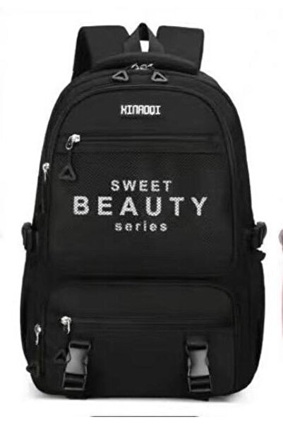 Produse.Top Ghiozdan tip Rucsac negru din material textil impermeabil cu buzunare multiple si catarame ACRD380