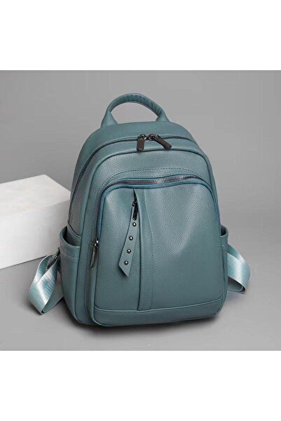 Produse.Top Rucsac dama albastru fashion din piele ecologica cu multiple buzunare ACRD349