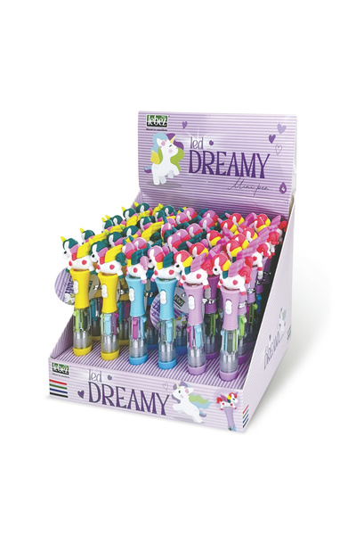 Lebez Mini pix 4 culori in 1 cu LED, Dreamy, 3 modele (36 buc/display), copii...