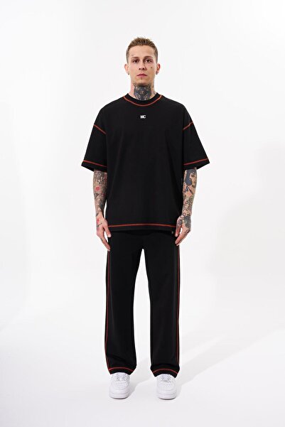 Machinist Men's Stradie Stitch Oversized T-Shirt Black