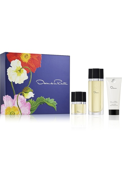 Oscar De La Renta مجموعة اوسكار للنساء، او دي تواليت 100 مل + او دي تواليت 30 مل + بي ال 100 مل