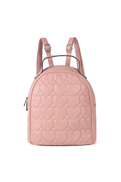 Produse.Top Rucsac Fashion roz din piele si cusaturi fine in forma de inimia ACRD309
