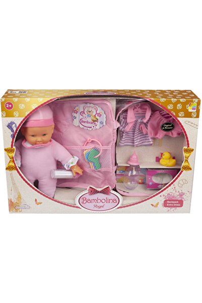 BAMBOLİNA RoyalL Doll with Backpack and Accessories 30CM - For Age 2+ Years Old