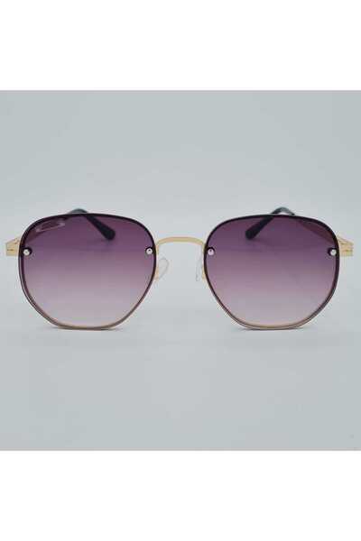 Produse.Top Ochelari de soare, barbatesti, aurii, cu lentila mov Matteo Ferari, + toc si laveta GRATIS UV400 OS