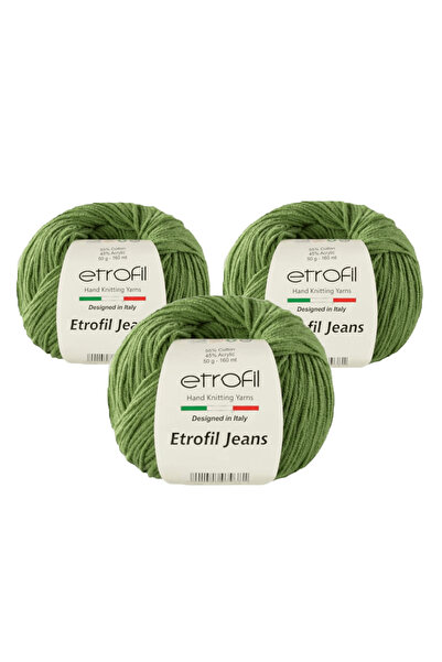 Etrofil Jeans Amigurumi Yarn Hand Knitting Yarn 50 Gr. 3 Pieces 040