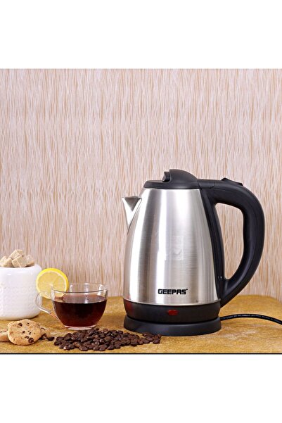 Geepas GK5454B Stainless Steel Electric Kettle - 1.8 Liter Capacity - 360 Degree Base and Automatic Shut-Off