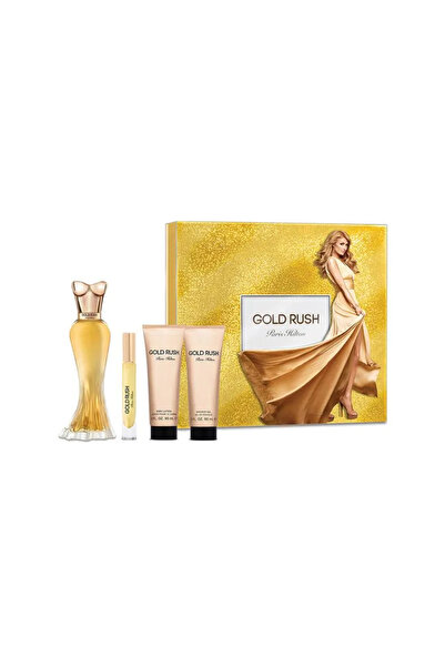 Paris Hilton Gold Rush For Women Set Eau De Parfum 100ml + Eau De Parfum 10ml +Bl 90ml + Sg 90ml