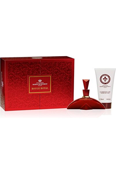 Marina De Bourbon مجموعة روج رويال للنساء، ماء عطر 100 مل + زجاجة 150 مل